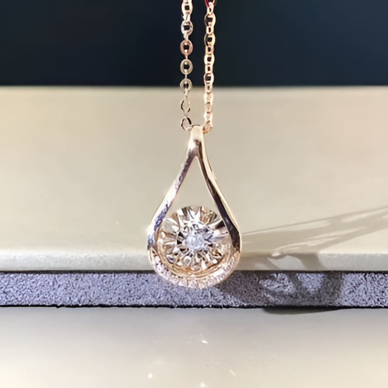 Vintage Pear Pendant Necklace