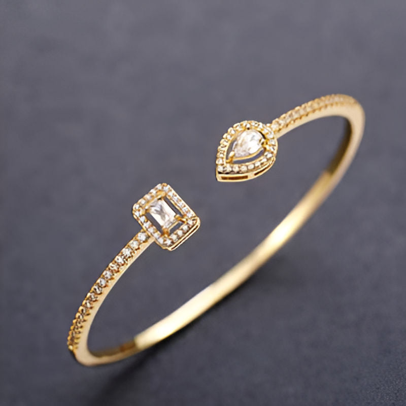 Gold Cuff Bangle Bracelet