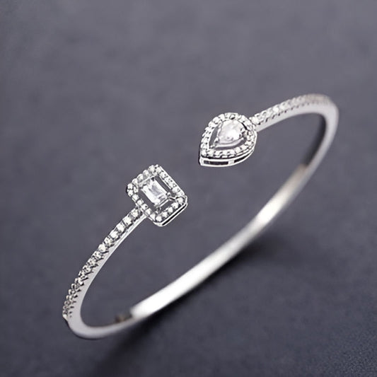 Silver Cuff Bangle Bracelet