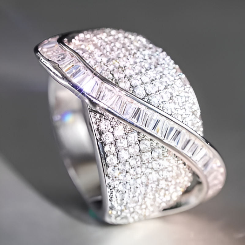 Vintage Paved Sparkling Ring