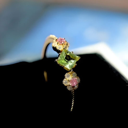 Vintage Pink Flower Ring