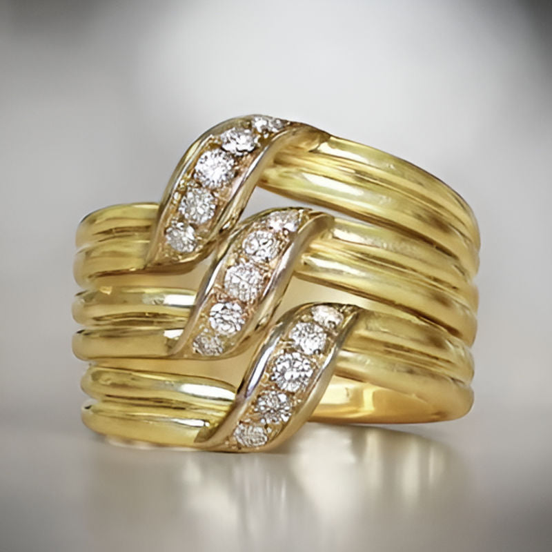 Gold Multi-layered Ring