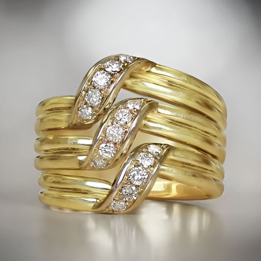 Gold Multi-layered Ring