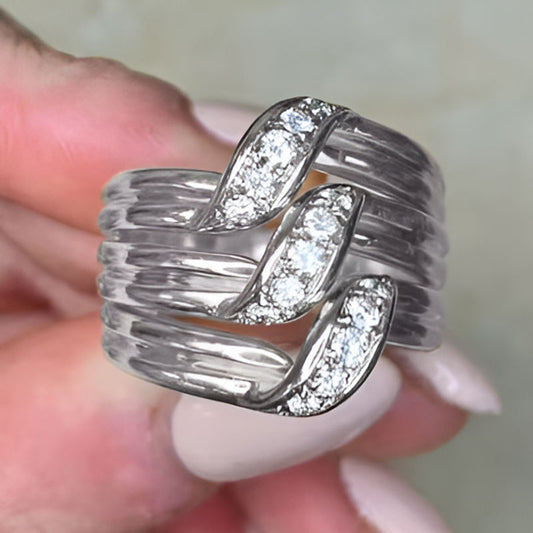 Silver Multi-layered Ring