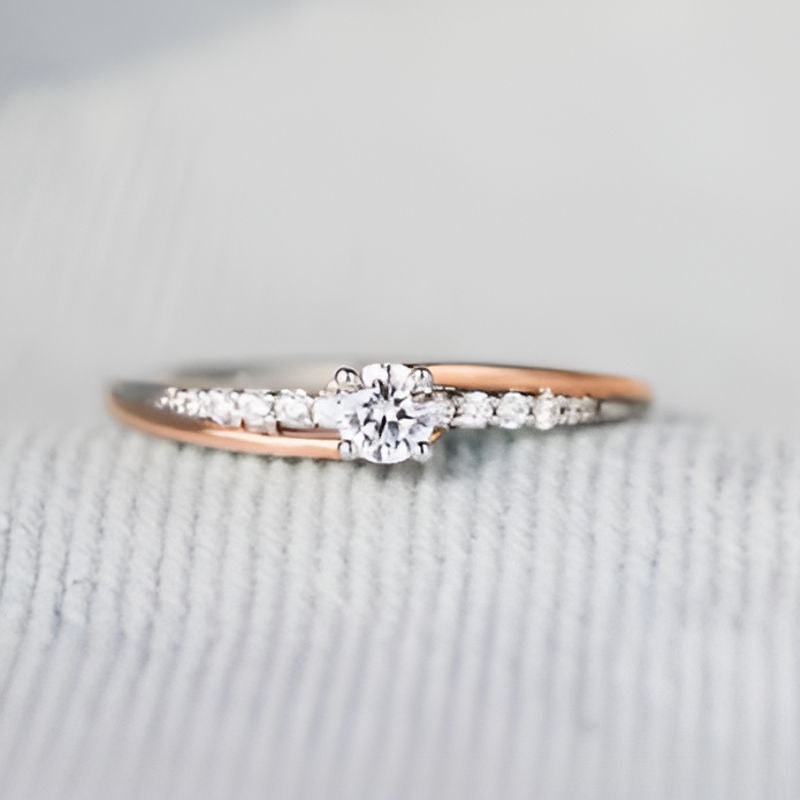 Vintage Minimalist Cubic Zirconia Ring