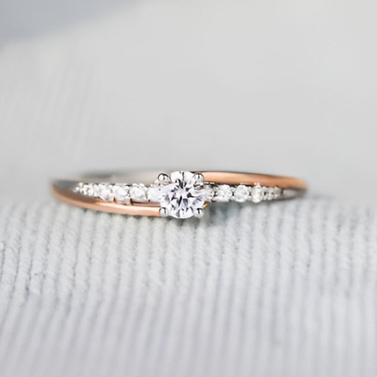 Vintage Minimalist Cubic Zirconia Ring