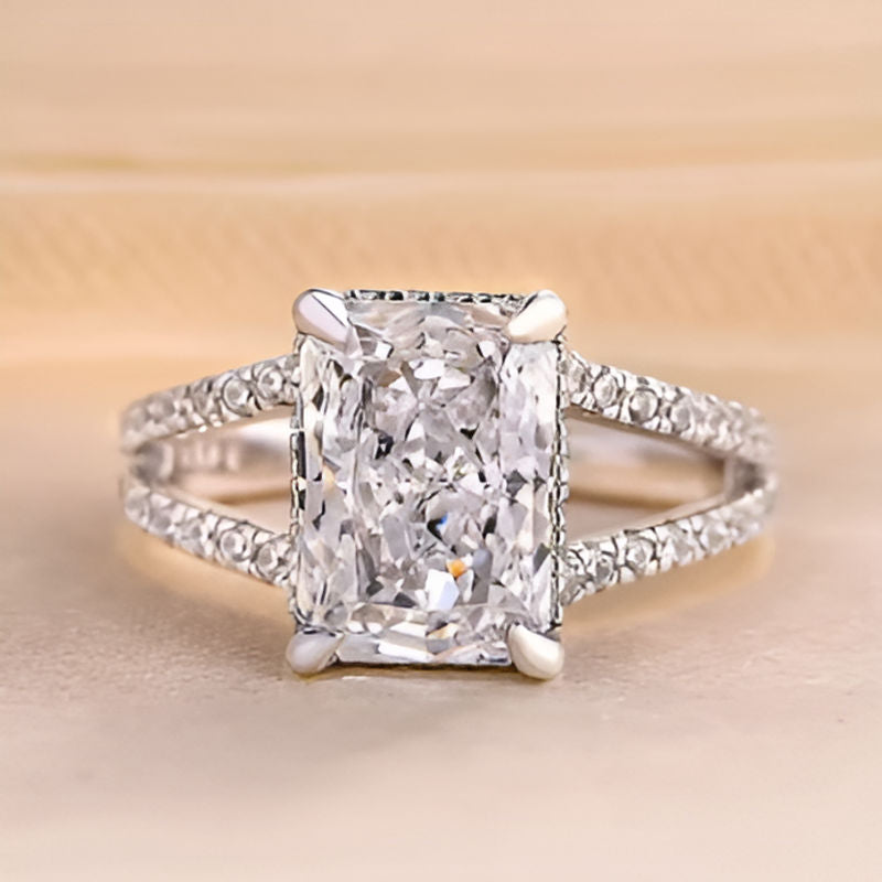 Elegant Geometric Zirconia Ring