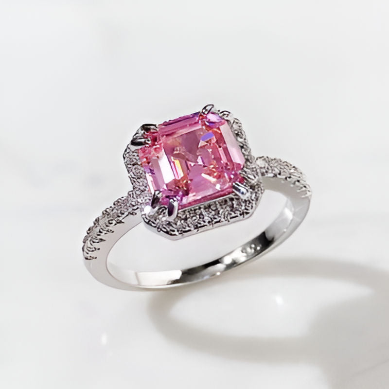 Vintage Pink Zirconia Ring