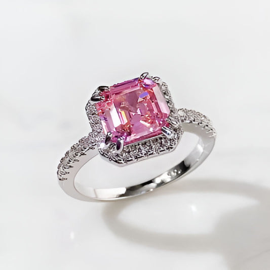 Vintage Pink Zirconia Ring