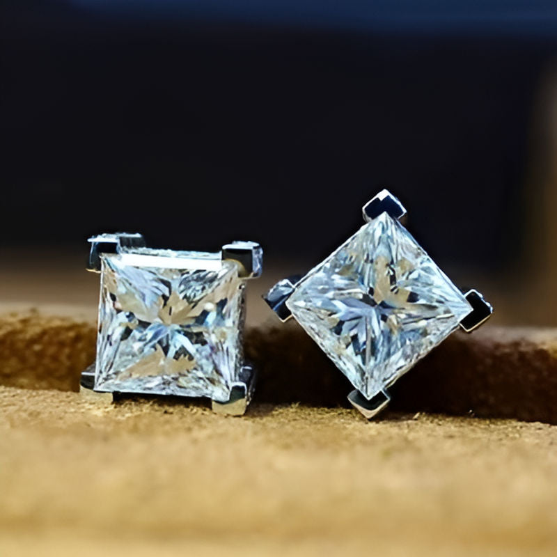 Vintage Princess Square Earrings