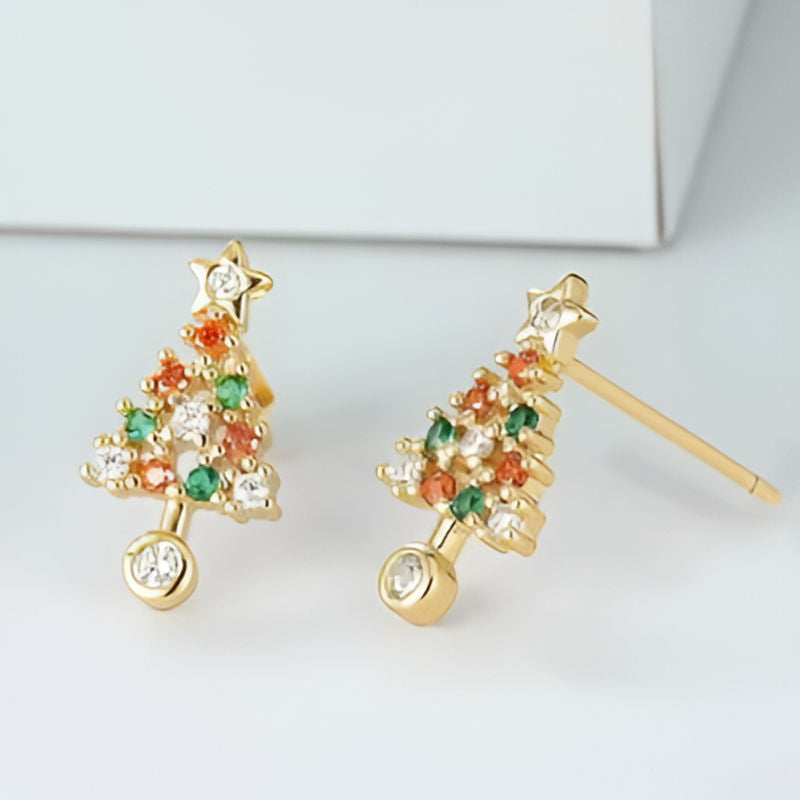 Vintage Christmas Tree Earrings