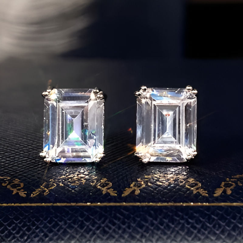 Vintage Square Zirconia Earrings