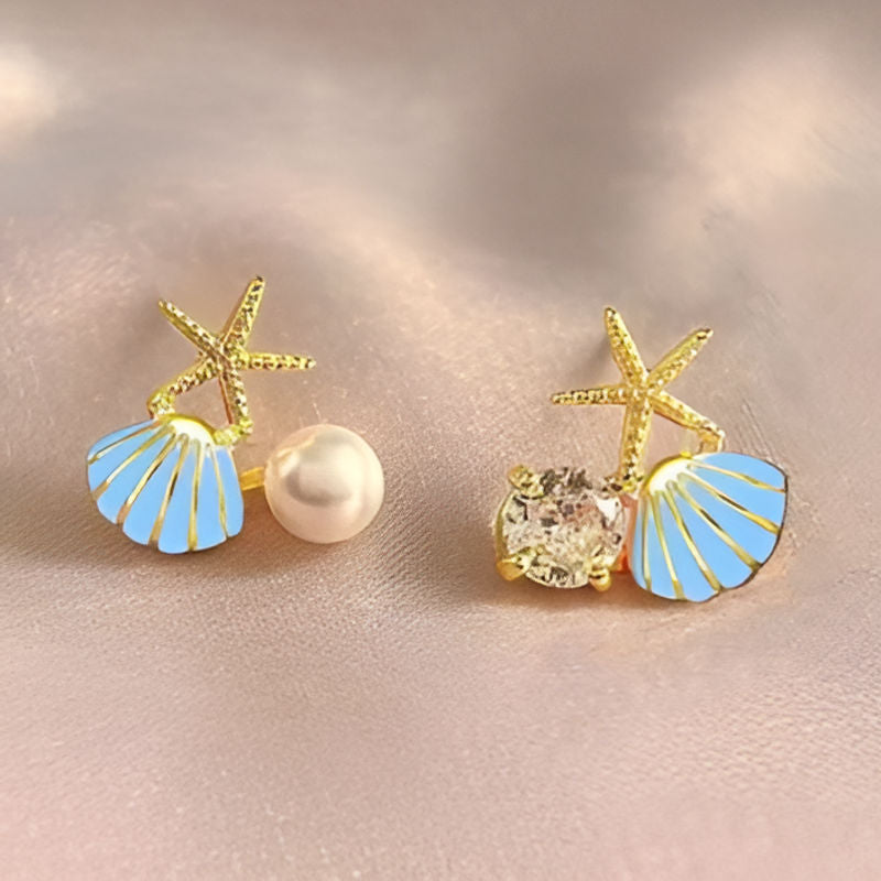 Vintage Shell Stars Earrings