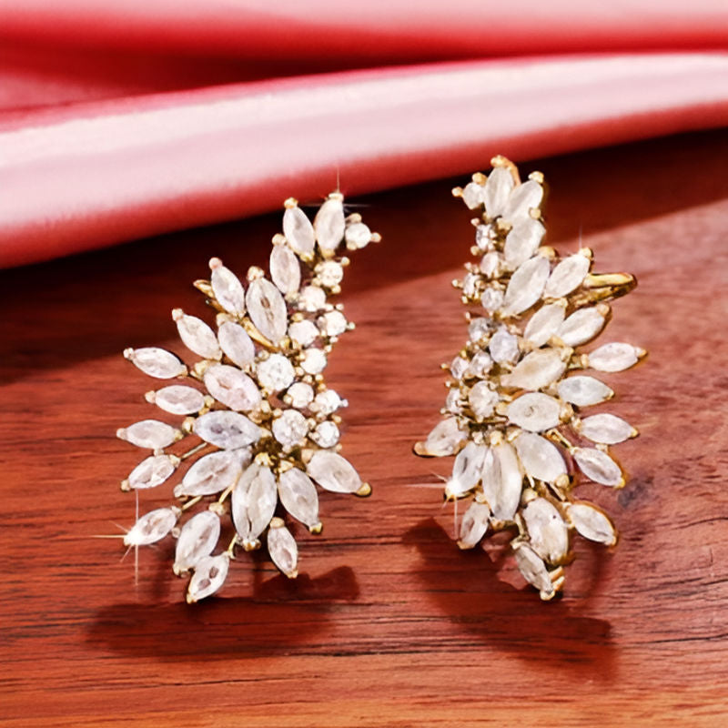 Gold Full Paved Earrings