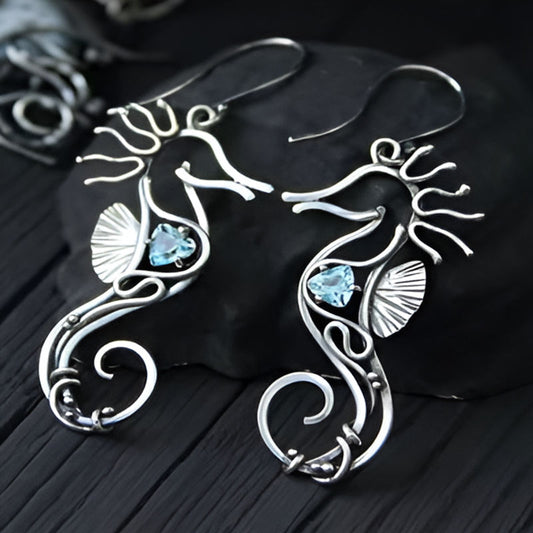 Vintage Spiral Heart Earrings