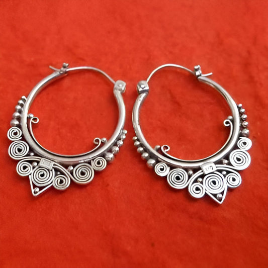 Vintage Round Hoop Earrings
