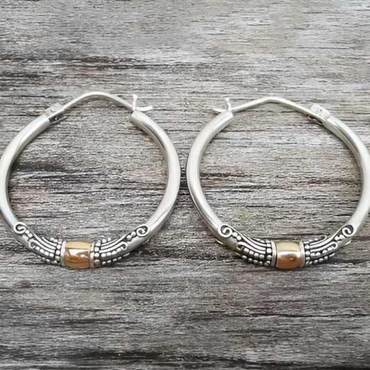 Vintage Geometry Hoop Earrings