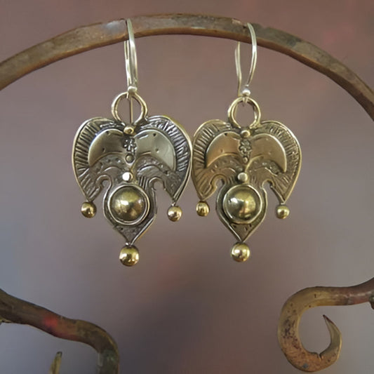 Vintage Silver Flower Earrings
