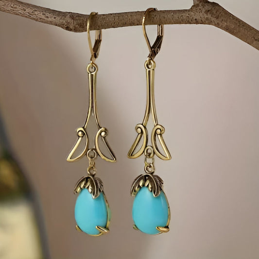 Vintage Gold Drop Earrings