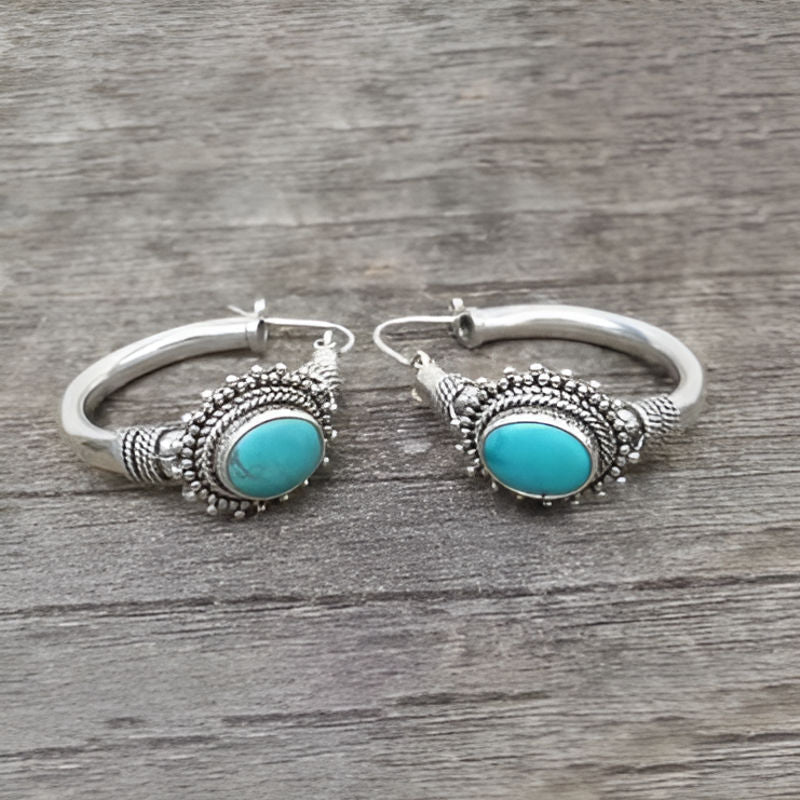 Elegant Green Stone Earrings