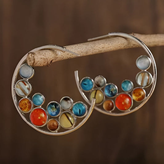 Vintage Half Round Earrings