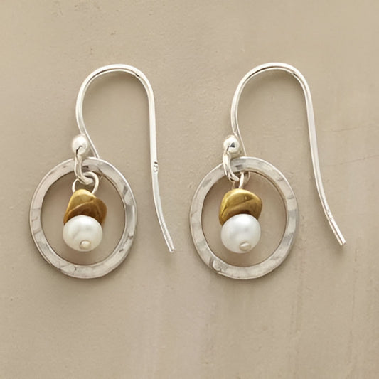 Vintage Round Imitation Pearl Earrings