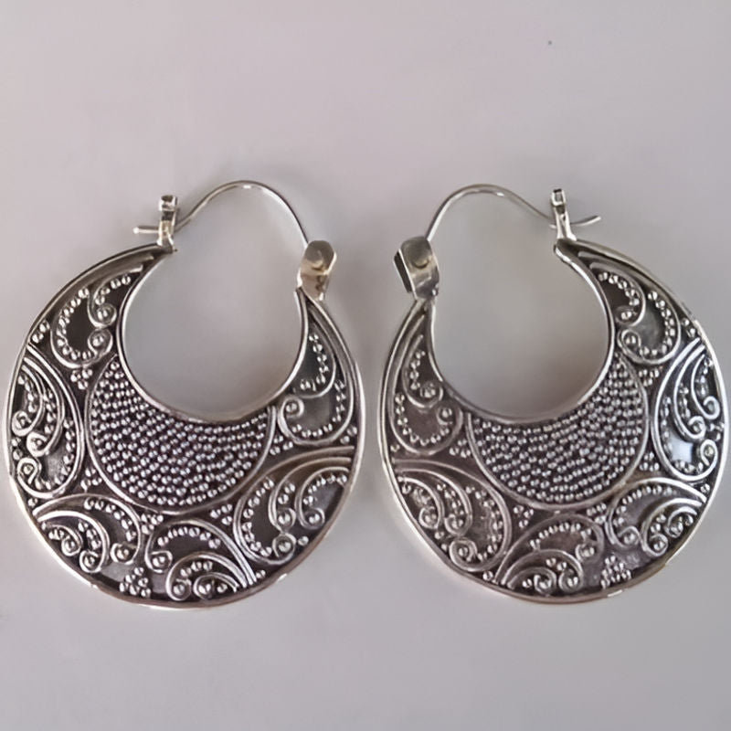 Vintage Boho Flower Drop Earrings