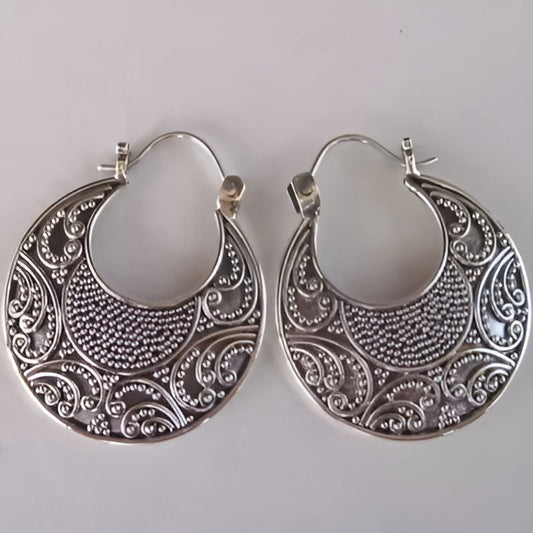 Vintage Boho Flower Drop Earrings