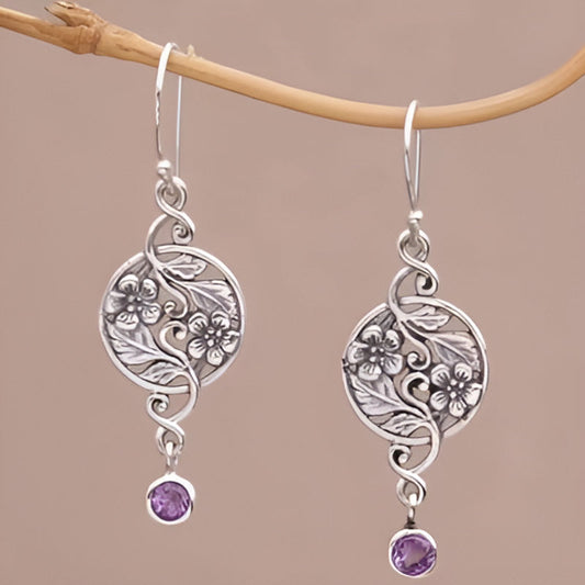 Elegant Flower Leaf Earrings