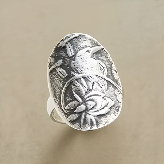 Vintage Silver Flower Ring