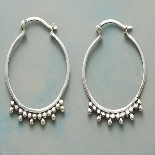 Silver Creative Hoop Earrings