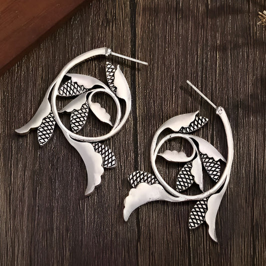 Vintage Flower Hook Dangle Earrings