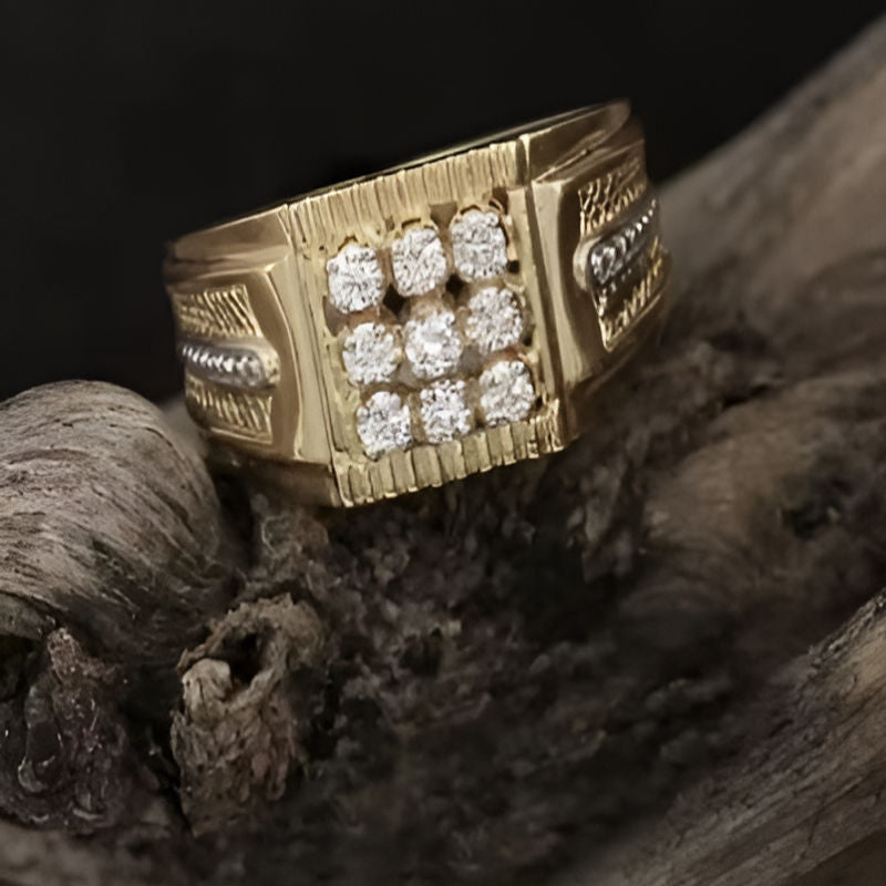 Vintage Gold Square Ring