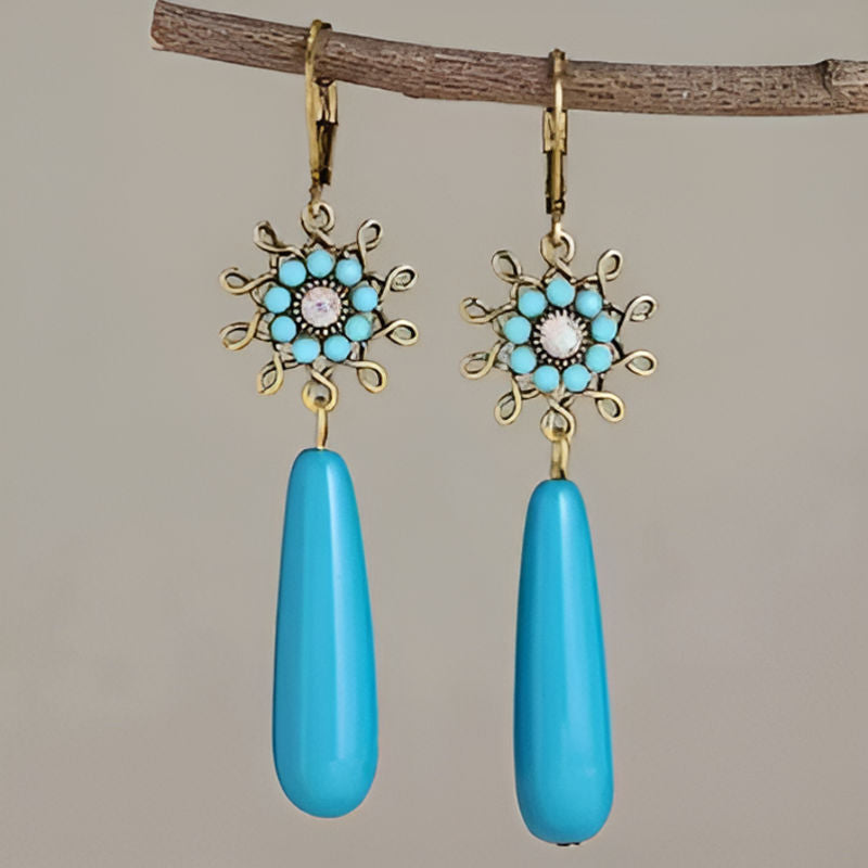 Vintage Tassel Flower Dangle Earrings