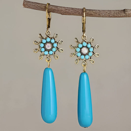 Vintage Tassel Flower Dangle Earrings