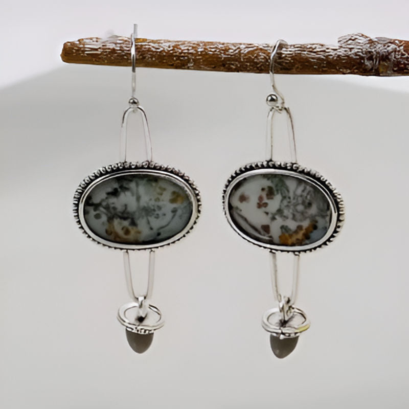 Vintage Oval Dangle Earrings