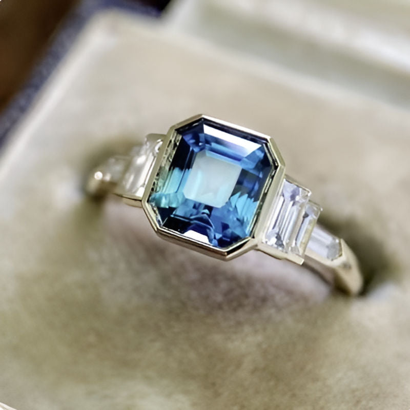 Vintage Square Geometry Gold Ring