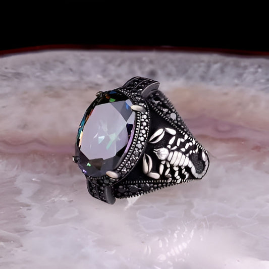 Vintage Handmade Turkish Eagle Black Ring