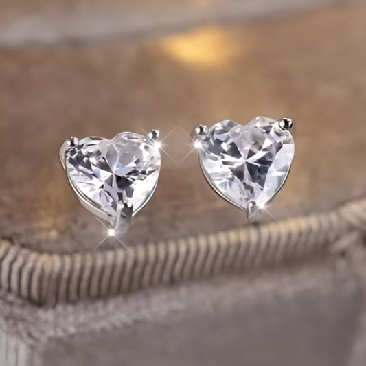 Elegant Heart Stud Earrings