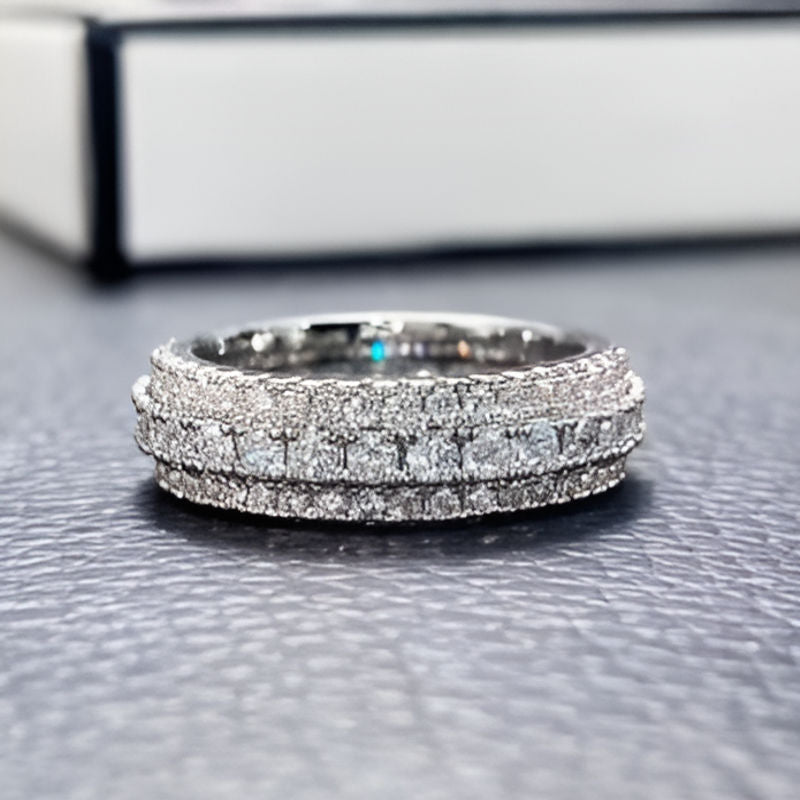 Elegant Round Geometry Ring