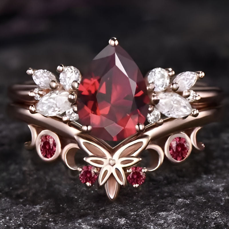 Elegant Rose Gold Flower Ring