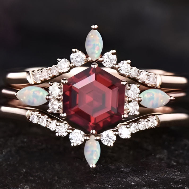 Vintage Rose Gold Square Ring