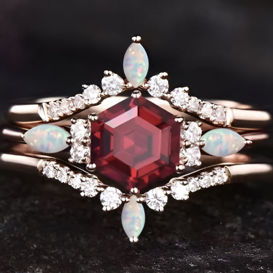 Vintage Rose Gold Square Ring