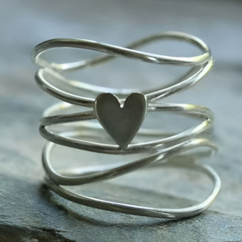 Silver Heart Ring