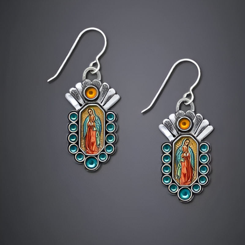 Vintage Blue Purple Stone Earrings