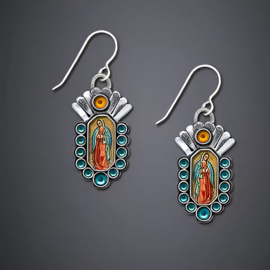 Vintage Blue Purple Stone Earrings