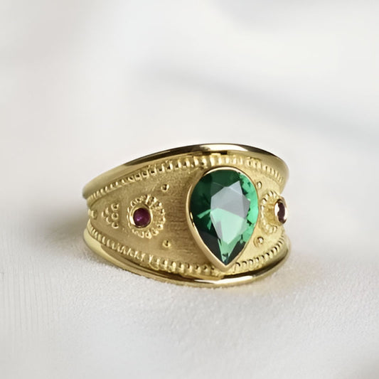 Elegant Waterdrop Round Ring