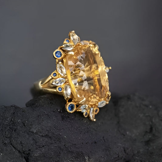 Elegant Yellow Stone Ring