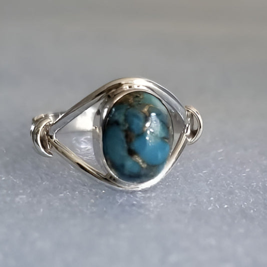 Silver Round Hollow Ring