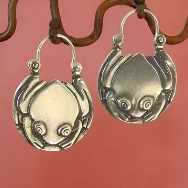 Vintage Carving Pattern Dangle Earrings